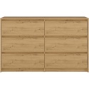 Komoda z 6 Szufladami 120x40x73 Do Salonu Sypialni Dąb Artisan Tasso T6-120
