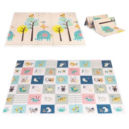 Mata piankowa dla dzieci 200x150 cm edukacyjna dwustronna składana miarka wzrostu alfabet ECOTOYS