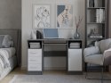 Biurko Komputerowe Antracyt 3 Szuflady Szafka Półki Do Biura 120x60x75 Adik