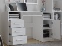 Biurko Komputerowe Białe 3 Szuflady Szafka Półki Do Biura 120x60x75 Adik