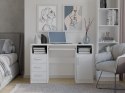 Biurko Komputerowe Białe 3 Szuflady Szafka Półki Do Biura 120x60x75 Adik
