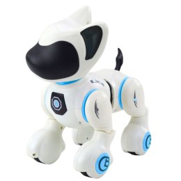 Piesek Interaktywny Robot Pies Pilot Światło Dźwięk Biały Niebieski