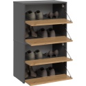 Szafka Na Buty Modułowa x2 Do Przedpokoju Schowek obuwie Antracyt 60x88x36