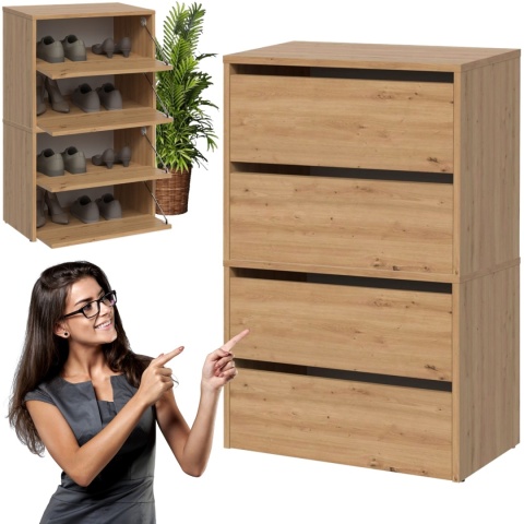 Szafka Na Buty Modułowa x2 Do Przedpokoju Schowek obuwie Artisan 60x88x36