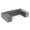 Sofa modułowa składana dla dzieci DIY 4 miękkie poduchy - szara ECOTOYS