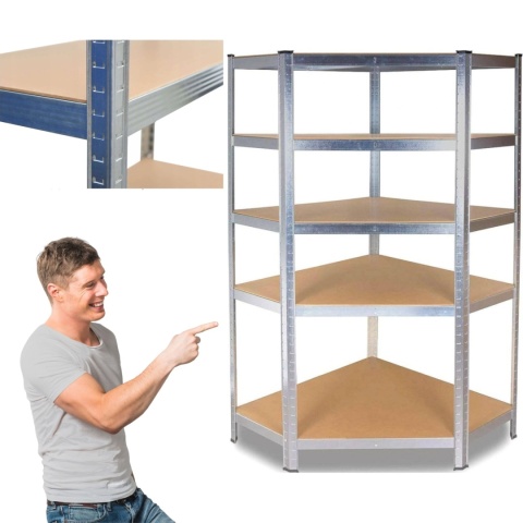 Regał Magazynowy Metalowy Do Piwnicy Garażu 5 Półek max 875 kg 90x180x30