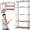 Regał Magazynowy Metalowy Do Piwnicy Garażu 5 Półek max 875 kg 70x30x150
