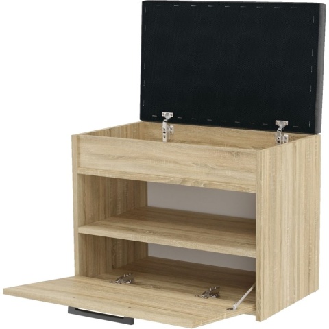 Szafka Na Buty Z Siedziskiem Sonoma 60x35x49cm Do Przedpokoju Milos Mini