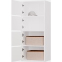 Komoda Szafka 4 Półki Drzwi do salonu Tip-On Biała LAMA 50x119x40 cm