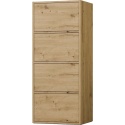 Komoda Szafka 4 Półki Drzwi do salonu Tip-On Artisan LAMA 50x119x40 cm
