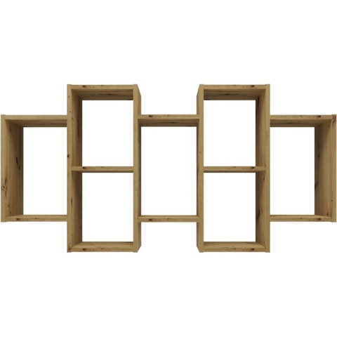 Regał Wiszący Do Salonu Na Książki Półka Ścienna Artisan 130x65x20 Diego 12P