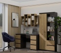 Regał Wiszący Do Salonu Na Książki Półka Ścienna Artisan 130x65x20 Diego 12P