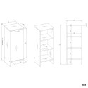 Szafka Łazienkowa Stojąca Biała Do Łazienki 3 Półki Wąska 35x90x30 cm Kate
