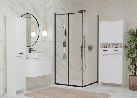 Szafka Łazienkowa Wisząca Biała Do Łazienki Półki 2 Szuflady 66x67x30 Kate