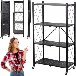 Regał Magazynowy Metalowy Składany Do Spiżarni Piwnicy 4 Półki 72x34x127