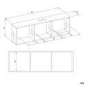 Regał Wiszący biały Komorowy 1X3 Comics Nowoczesna Półka Ścienna 3 Komory