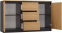 Komoda Duża Zestaw 200x75x40 cm Artisan Szafka x3 Szuflada x6 Komplet 3D6S