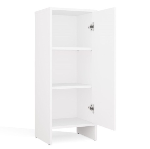 Szafka Łazienkowa Stojąca Biała Do Łazienki 3 Półki Wąska 35x90x30 cm Kate