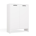 Szafka Łazienkowa Stojąca Biała Do Łazienki 3 Półki z Koszem 66x90x30 Kate