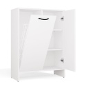 Szafka Łazienkowa Stojąca Biała Do Łazienki 3 Półki z Koszem 66x90x30 Kate