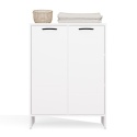 Szafka Łazienkowa Stojąca Biała Do Łazienki 3 Półki z Koszem 66x90x30 Kate