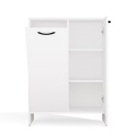 Szafka Łazienkowa Stojąca Biała Do Łazienki 3 Półki z Koszem 66x90x30 Kate