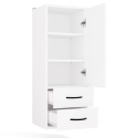 Szafka Łazienkowa Wisząca Biała Do Łazienki 3 Półki 2Szuflady 35x67x30 Kate