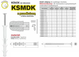 KOŁEK SZYBKI MONTAŻ Z PRZEDŁUŻONĄ STREFĄ ROZPORU 10*100MM