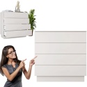Komoda z 4 szufladami Do Salonu Sypialni Amelia 4S Szafka Kaszmir Beż 85 cm