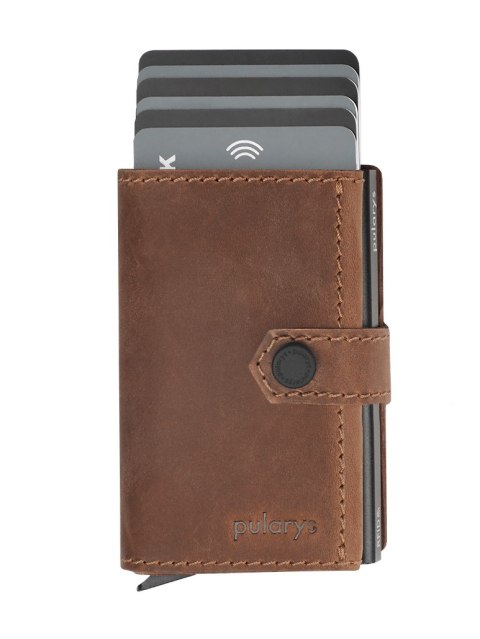 Portfel HIKER Pularys Skóra Hunter koniak 7x10x2,5 cm