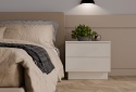 Szafka Nocna Stolik Nocny 2 Szuflady Do Sypialni Amelia 2S Kaszmir Beż 55cm