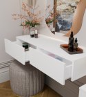 Toaletka Kosmetyczna Biała z 2 Szufladami Konsola Wisząca Gaja 110x40 cm