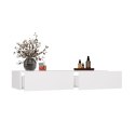 Toaletka Kosmetyczna Biała z 2 Szufladami Konsola Wisząca Gaja 110x40 cm