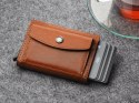 Portfel DOPPIO Max Pularys Skóra Nomad koniak 6,5x9,5x2,5 cm