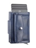 Portfel DOPPIO Max Pularys Skóra Nomad granatowy 6,5x9,5x2,5 cm