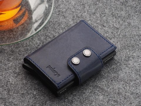 Portfel DOPPIO Pularys Skóra Nomad granatowy 6,5x9,5x2,5 cm
