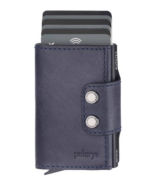 Portfel DOPPIO Pularys Skóra Nomad granatowy 6,5x9,5x2,5 cm