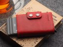 Portfel DOPPIO Pularys Skóra Nomad Czerwony 6,5x9,5x2,5 cm