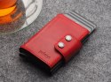 Portfel DOPPIO Pularys Skóra Nomad Czerwony 6,5x9,5x2,5 cm