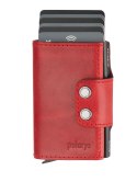 Portfel DOPPIO Pularys Skóra Nomad Czerwony 6,5x9,5x2,5 cm