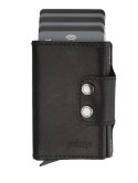 Portfel DOPPIO Pularys Skóra Nomad czarny 6,5x9,5x2,5 cm