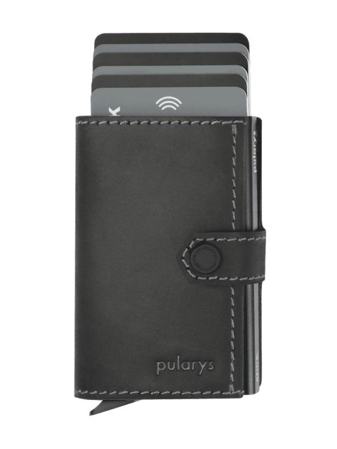 Portfel HIKER Pularys Skóra Hunter czarny 7x10x2,5 cm
