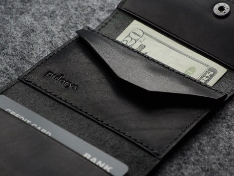 Portfel PORTER Go Pularys Skóra Nomad czarny 6,5x10x2,5 cm
