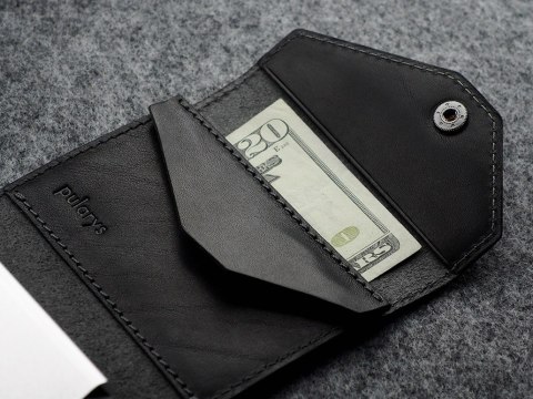 Portfel PORTER Go Pularys Skóra Nomad czarny 6,5x10x2,5 cm