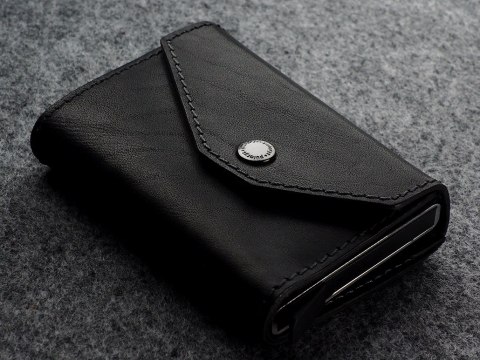 Portfel PORTER Go Pularys Skóra Nomad czarny 6,5x10x2,5 cm