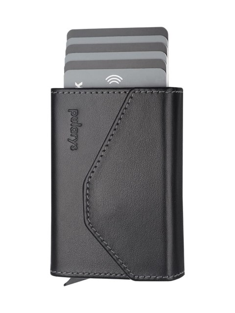 Portfel PORTER Go Pularys Skóra Italia czarny 6,5x10x2,5 cm