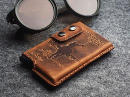 Portfel FUNKY - THE COWBOY CAPITAL Decor Pularys The Original Legendary Vintage Saddle Leather brązowy 7x10x2 cm
