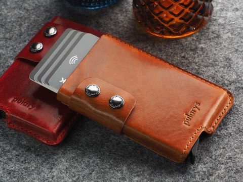 Portfel FUNKY Pularys Skóra Nomad koniak 7x10x2 cm