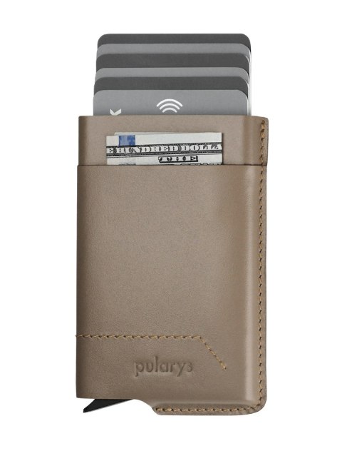 Portfel GOBI Pularys Skóra Italia caffe latte 7x10x1 cm
