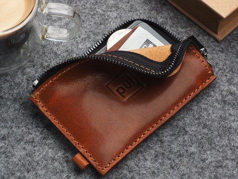 Portfel OLDTIMER SLIM Pularys Skóra Nomad koniak 10,5x7 cm